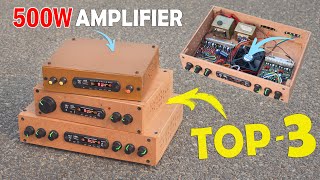 TOP3 Best 500W amplifier making at home  How to make 200W Amplifier with Volume Bass amp Treble🔥 [upl. by Okubo]