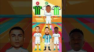 Quien Sabe Los Colores De Las Camisetas Ronaldo vs Messi vs Mbappé vs Vinicius [upl. by Ninaj920]