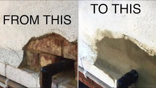 How to patch in render fill holes  plastering guru [upl. by Assirek232]