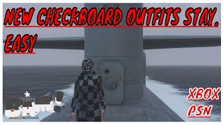 🏁NEW CHECKERBOARD OUTFITS STAY ON🏁GTA ONLINEEASY CHECKERBOARD GTA ONLINE KEEP OUTFITSONEASY [upl. by Reta]