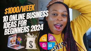 Best 10 Online Business Ideas for Beginners 2024 [upl. by Imelida]