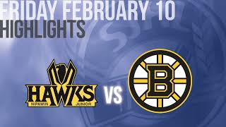 Highlights Nipawin Hawks vs Estevan Bruins Feb 10th [upl. by Pontus]