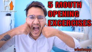 BEST MOUTH OPENING EXCERCISES FOR OSMF PATIENTSमुँह कम खुलने के कारण और इलाज  DRCHANDER UDHEY [upl. by Torrell]