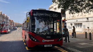 FULL JOURNEY 310 GOLDERS GREEN  STAMFORD HILL  YX68UMH 37533 [upl. by Aknahs]