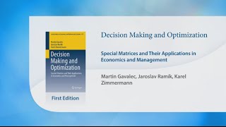 Decision Making and Optimization [upl. by Eadahc]