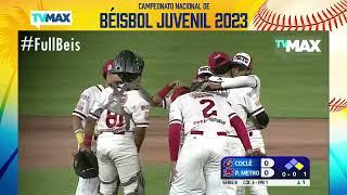 En Vivo  COCLÉ Vs PANAMÁ METRO  Juego 5  Béisbol Juvenil de Panamá 2023  FullBeis [upl. by Hgielar854]