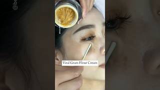 Viral Gram Flour Cream DIY Besan Face Cream Pack fairness fairskin beauty [upl. by Aikmat151]