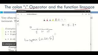 Creating vectors by the Colon operator and the linspace function in Matlab [upl. by Nednil]