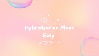 Hybridization made easy [upl. by Liauqram]