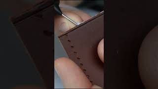 Making money clip wallet 💵 Part 1 Free PDF pattern 📁 leathercraft leather diy leathergoods ⠀ [upl. by Aehtela782]