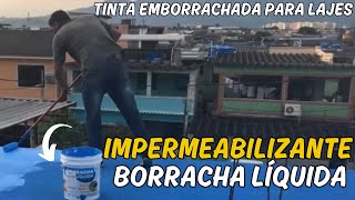 TINTA EMBORRACHADA PARA LAJES  CONHEÇA A BORRACHA LÍQUIDA IMPERMEABILIZANTE [upl. by Litnahs114]