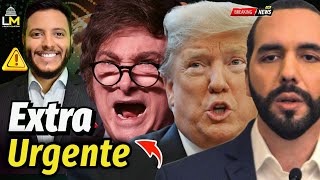 🟥 NOTICIAS DE ÚLTIMA HORA ¡TRUMP BUKELE y MILEI están AL ROJO VIVO [upl. by Bruni]