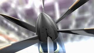 Free Stock Video Close Up Plane Propeller Turbo Fan HD [upl. by Johnnie]