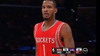 Trevor Ariza hits 5 threes in 201415 Rockets debut [upl. by Mallen]