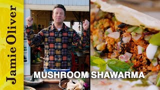 Mushroom Shawarma  Friday Night Feast  Jamie Oliver [upl. by Nnylasor]