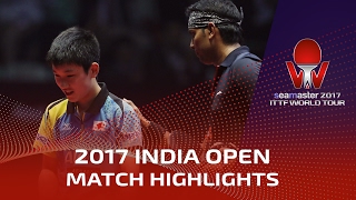 2017 India Open Highlights Achanta Sharath Kamal vs Tomokazu Harimoto 12 [upl. by Baseler324]