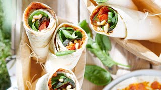 Recept – Duo van wraps met gegrilde groenten – Colruyt [upl. by Nye923]