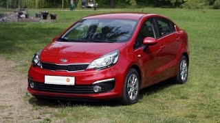 Kia Rio sedan 2015  motomaniacytv [upl. by Nosemyaj]