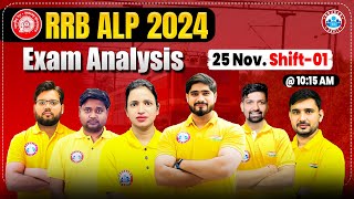 RRB ALP Exam Analysis 2024  25 Nov 1st Shift Exam Review  RRB ALP CBT01 Paper Solution By RWA [upl. by Denten443]