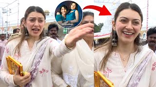 Hansika Motwani With Her Mother Visits Tirumala  Hansika Motwani Latest Video  News Buzz [upl. by Negiam68]