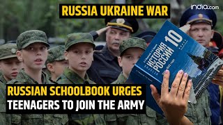 Russia Ukraine war Russian schoolbook urges teenagers to join the army [upl. by Laicram830]