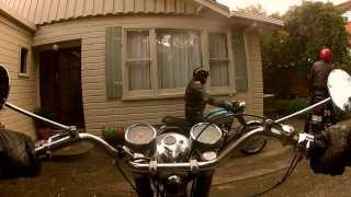 Royal Enfield Interceptor Bullet and a Triumph ride to Salamanca Hobart 2013 [upl. by Goldberg]