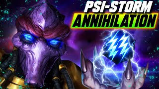 PsiStorm ANNIHILATION with Tassadar  Grubby  HotS [upl. by Ehudd]