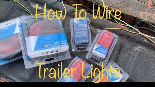 How To Wire Trailer Lights  OLD HORSE TRAILER NEW LIGHTS [upl. by Ainoz]