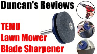 Temu Lawn Mower Blade Sharpener REVIEW [upl. by Akinom]