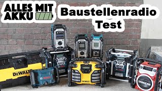 Baustellenradio Test  Die besten Geräte Bosch Dewalt Makita etc [upl. by Seraphine]