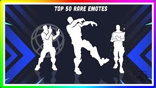 Fortnite TOP 50 RARE EMOTES in October 2024 [upl. by Samaria840]