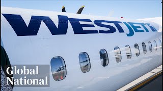 Global National May 18 2023  4000 WestJet Swoop flights over next week at risk as strike looms [upl. by Ihc277]