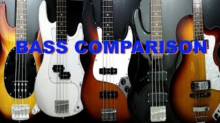 Bass Comparison Comparing 5 basses [upl. by Rehpinej]