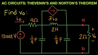 AC Circuit Episode 28 Thevenin’s and Norton’s Theorem Part 4 [upl. by Ellehcrad349]