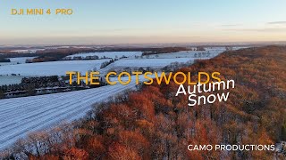 Autumn Meets Winter Stunning Snowy Cotswolds Drone Footage [upl. by Dlareme]