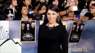 Mayim Bialik wearing a black dress More at galatviewcom [upl. by Ohnuj]