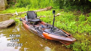 Kayak River Smallies With the Crawdad Jig [upl. by Enelehs]