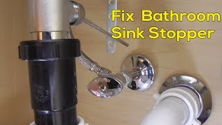 How to Fix Stopper in Bathroom Sink Faucet Quick and Easy [upl. by Anuaik283]