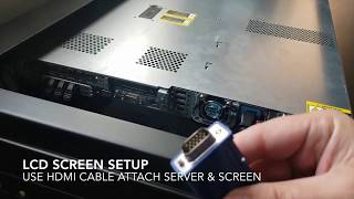 Connecting lcd screen with VGA cable to hp proliant dl360p g8 server [upl. by Nay]