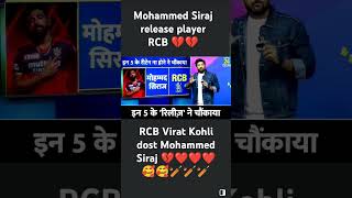 RCB Virat Kohli dost Mohammed Siraj release 💔❤️❤️❤️❤️❤️❤️🏏🏏🏏🏏🏏🏏🏏 [upl. by Snodgrass138]