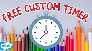 Free Custom Timer and Stopwatch  How to Use the Twinkl Classroom Timer [upl. by Toille742]