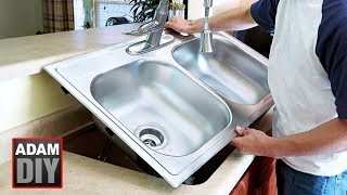 How to Replace amp Install a Kitchen Sink  CastIron to StainlessSteel [upl. by Nanda100]