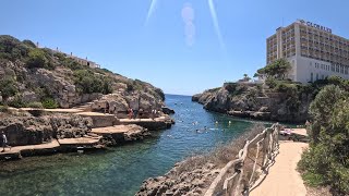 Menorca Walking Tour Spain 4K Cala En Forcat Beach and Hotel Globales Almirante Farragut Binimar [upl. by Gneh]