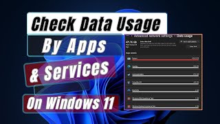 How to Check Data Usage By Apps And Services In Windows 11 [upl. by Akcirahs]