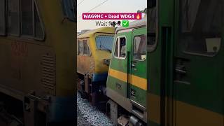 Dead locomotive ❌  WAG9HC rescue WDG4 ✅ Locomotive Fail ❎ ytshorts indianrailways algorithm [upl. by Sinnej]