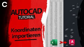 Koordinaten in AutoCAD importieren ohne Plugin  AutoCAD Tutorial Deutsch [upl. by Ahsot]