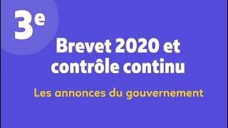 BREVET 2020 et contrôle continu en 3e  ce qui change  Les Bons Profs [upl. by Ihcehcu]