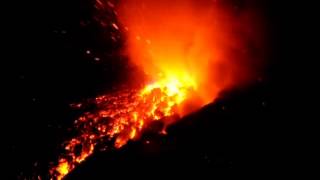 Nighttime activity at the lava dome of Semeru volcano 3 [upl. by Oicnoel]