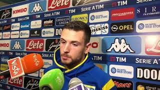 NapoliFrosinone 40 Andrea Beghetto in mixed zone [upl. by Groveman874]