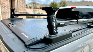 The new rooftop tent setup Retractable tonneau cover w ladder rack [upl. by Yecart]